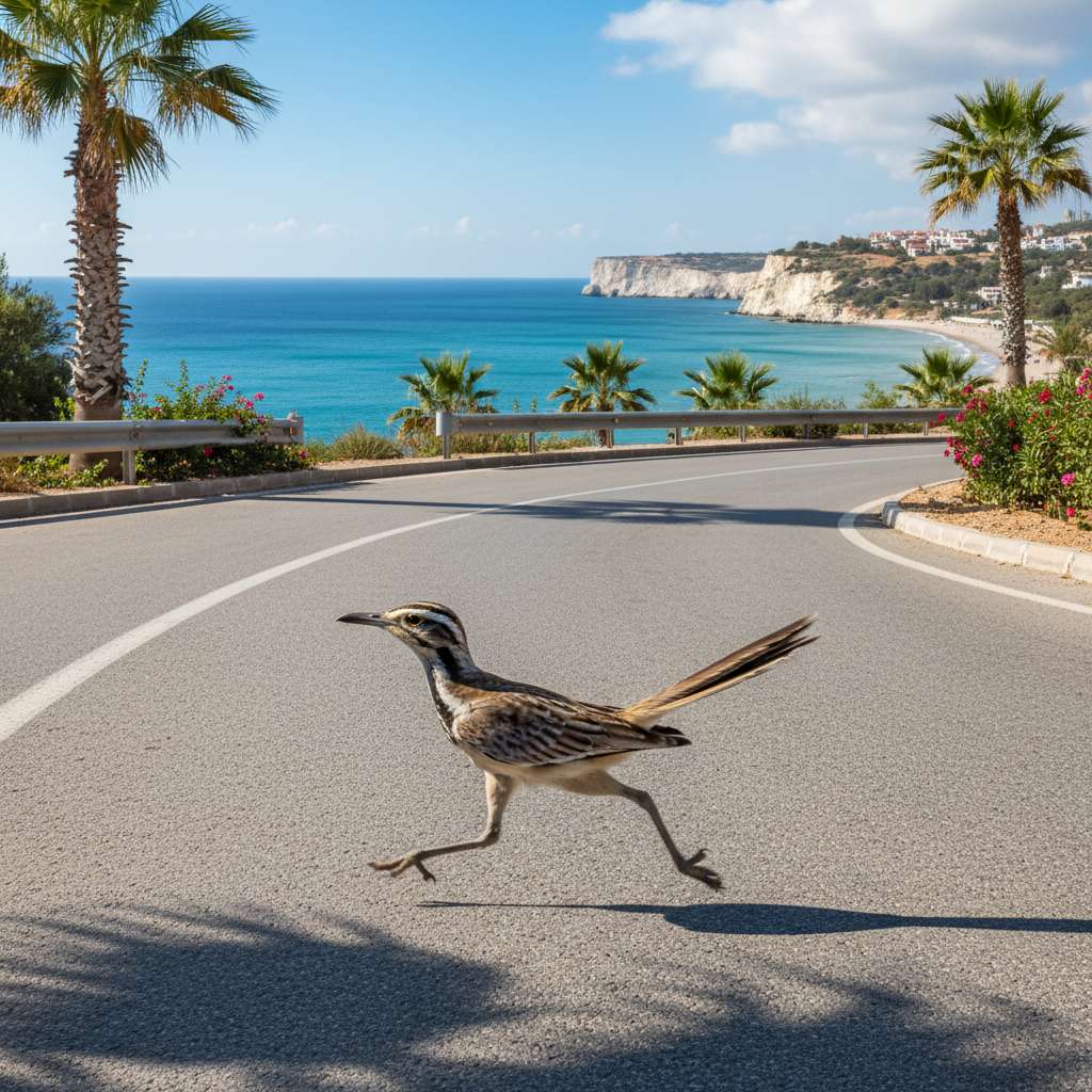 Runners on a scenic coastal road in Antalya, Turkey